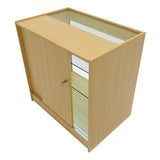 Conjunto de Balcões Comerciais com Luz LED "THEIA" LM60 + K900 + C900 + TB60 – cor Maple