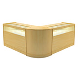 Conjunto de Balcões Comerciais com Luz LED "IRIS" CM60+ 2x B1200 – cor Maple