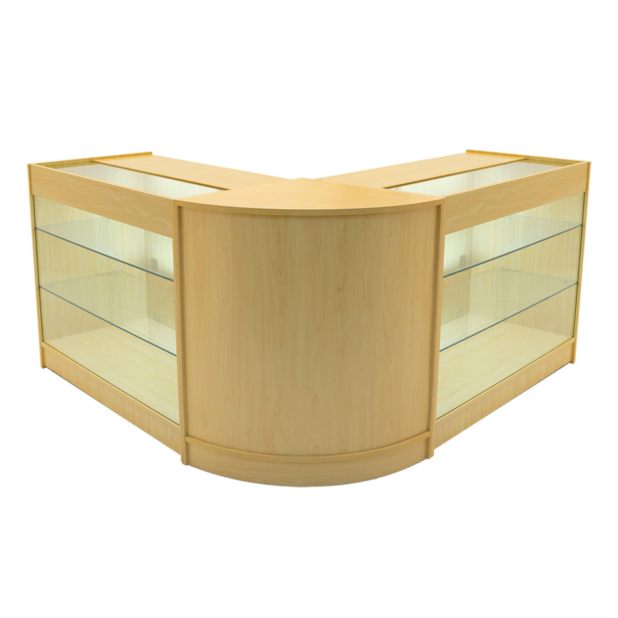 Conjunto de Balcões Comerciais com Luz LED "HELIOS" CM60+ 2x K1200 – cor Maple
