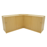 Conjunto de Balcões Comerciais com Luz LED "HELIOS" CM60+ 2x K1200 – cor Maple