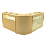 Conjunto de Balcões Comerciais com Luz LED  "TRITON" CM60 + K1200 + B1200 – cor Maple