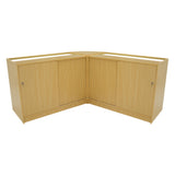Conjunto de Balcões Comerciais com Luz LED  "TRITON" CM60 + K1200 + B1200 – cor Maple
