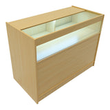 Conjunto de Balcões Comerciais com Luz LED  "TRITON" CM60 + K1200 + B1200 – cor Maple
