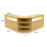 Conjunto de Balcões Comerciais com Luz LED "THESEUS" LM60+ 2x B1200 – cor Maple