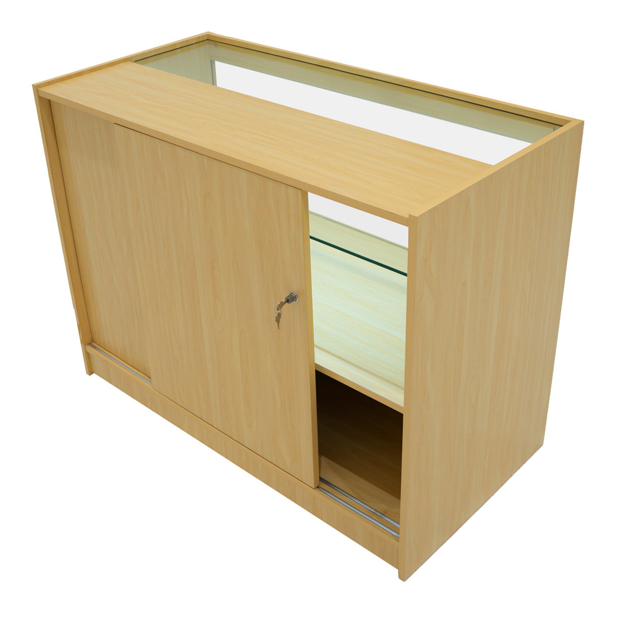 Conjunto de Balcões Comerciais com Luz LED "ANDROMEDA" LM60+ 2x C1200 – cor Maple