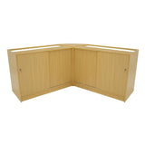 Conjunto de Balcões Comerciais com Luz LED "ANDROMEDA" LM60+ 2x C1200 – cor Maple