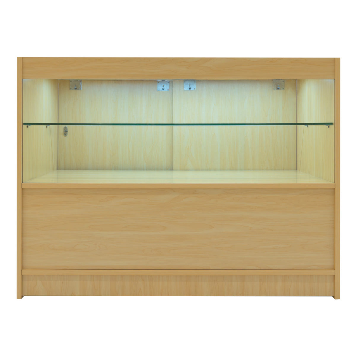Conjunto de Balcões Comerciais com Luz LED "ANDROMEDA" LM60+ 2x C1200 – cor Maple