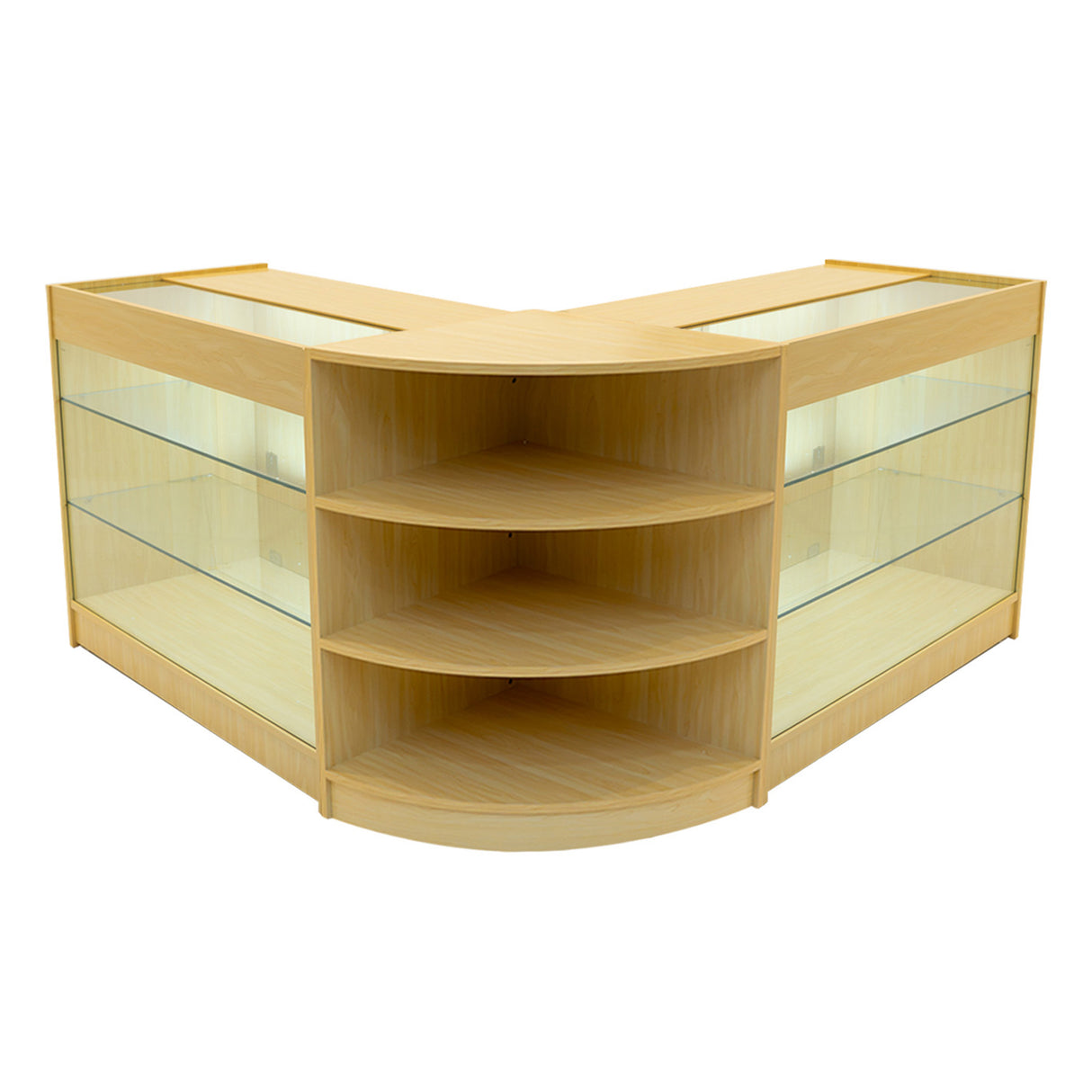 Conjunto de Balcões Comerciais com Luz LED "APOLLO" LM60+ 2x K1200 – cor Maple