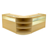 Conjunto de Balcões Comerciais com Luz LED "HARMONIA" LM60 + B1200 + C1200 – cor Maple