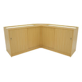 Conjunto de Balcões Comerciais com Luz LED "HARMONIA" LM60 + B1200 + C1200 – cor Maple