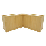 Conjunto de Balcões Comerciais com Luz LED  "DEMETER" LM60 + K1200 + B1200 – cor Maple