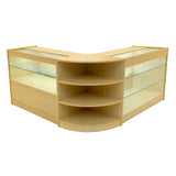 Conjunto de Balcões Comerciais com Luz LED  "CALLIOPE" LM60 + K1200 + C1200 – cor Maple