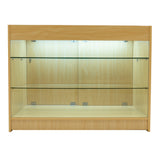 Conjunto de Balcões Comerciais com Luz LED "ARIES" CM60 + 2xK1200 + TB60 – cor Maple