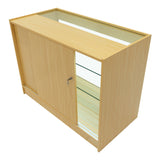 Conjunto de Balcões Comerciais com Luz LED "POLARIS" CM60 + B1200 + K1200 + TB60 – cor Maple