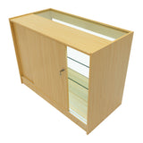 Conjunto de Balcões Comerciais com Luz LED "VEGA" CM60 + K1200 + C1200 + TB60 – cor Maple