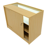 Conjunto de Balcões Comerciais com Luz LED "EUROPA" LM60 + B1200 + C1200 + TB60 – cor Maple