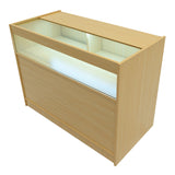 Conjunto de Balcões Comerciais com Luz LED "EUROPA" LM60 + B1200 + C1200 + TB60 – cor Maple