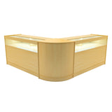 Conjunto de Balcões Comerciais com Luz LED "IRIS" CM60+ 2x B1500 – cor Maple