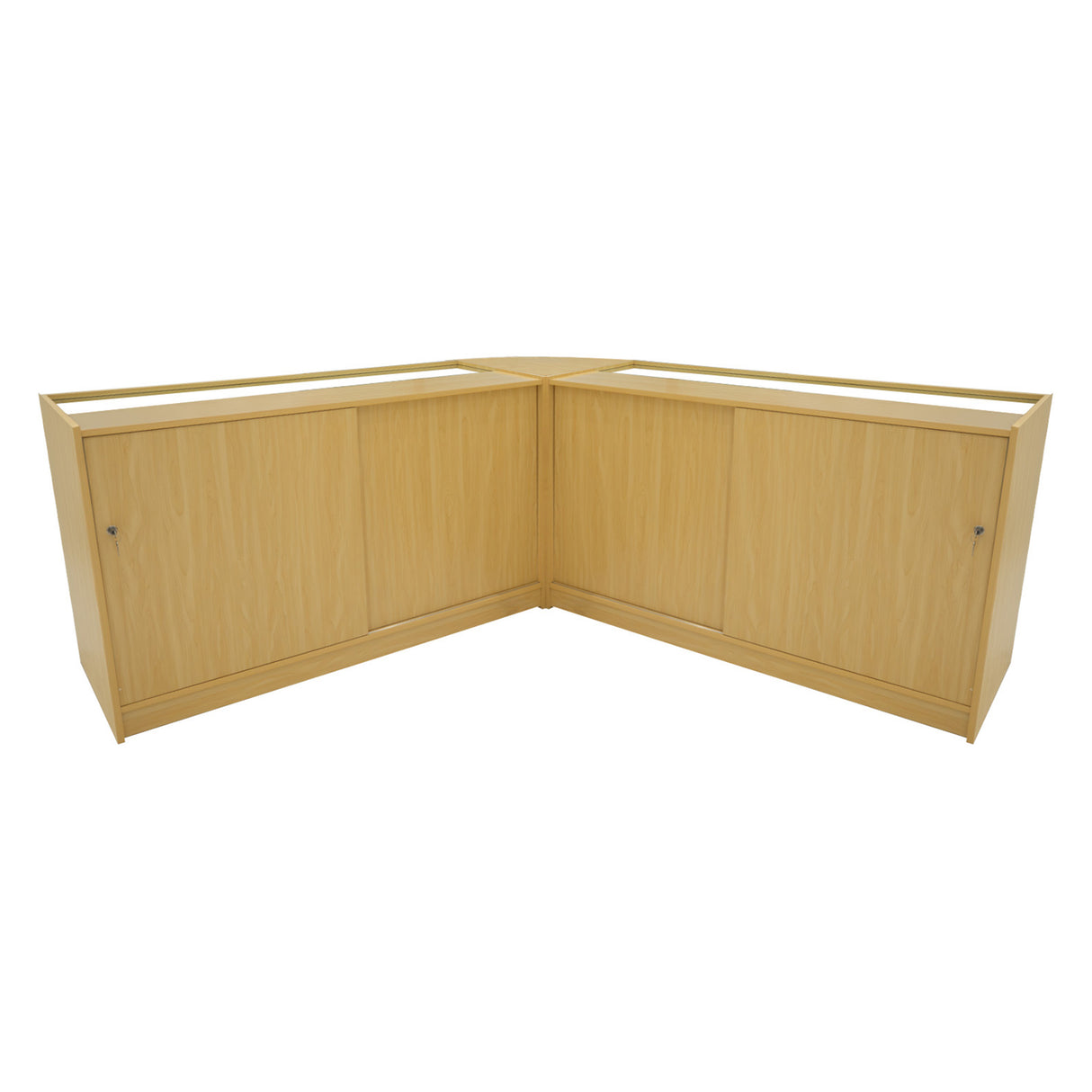 Conjunto de Balcões Comerciais com Luz LED "IRIS" CM60+ 2x B1500 – cor Maple