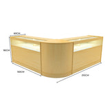Conjunto de Balcões Comerciais com Luz LED "IRIS" CM60+ 2x B1500 – cor Maple