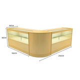 Conjunto de Balcões Comerciais com Luz LED "SELENE" CM60+ 2x C1500 – cor Maple