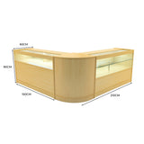 Conjunto de Balcões Comerciais com Luz LED "ADONIS" CM60 + B1500 + C1500 – cor Maple