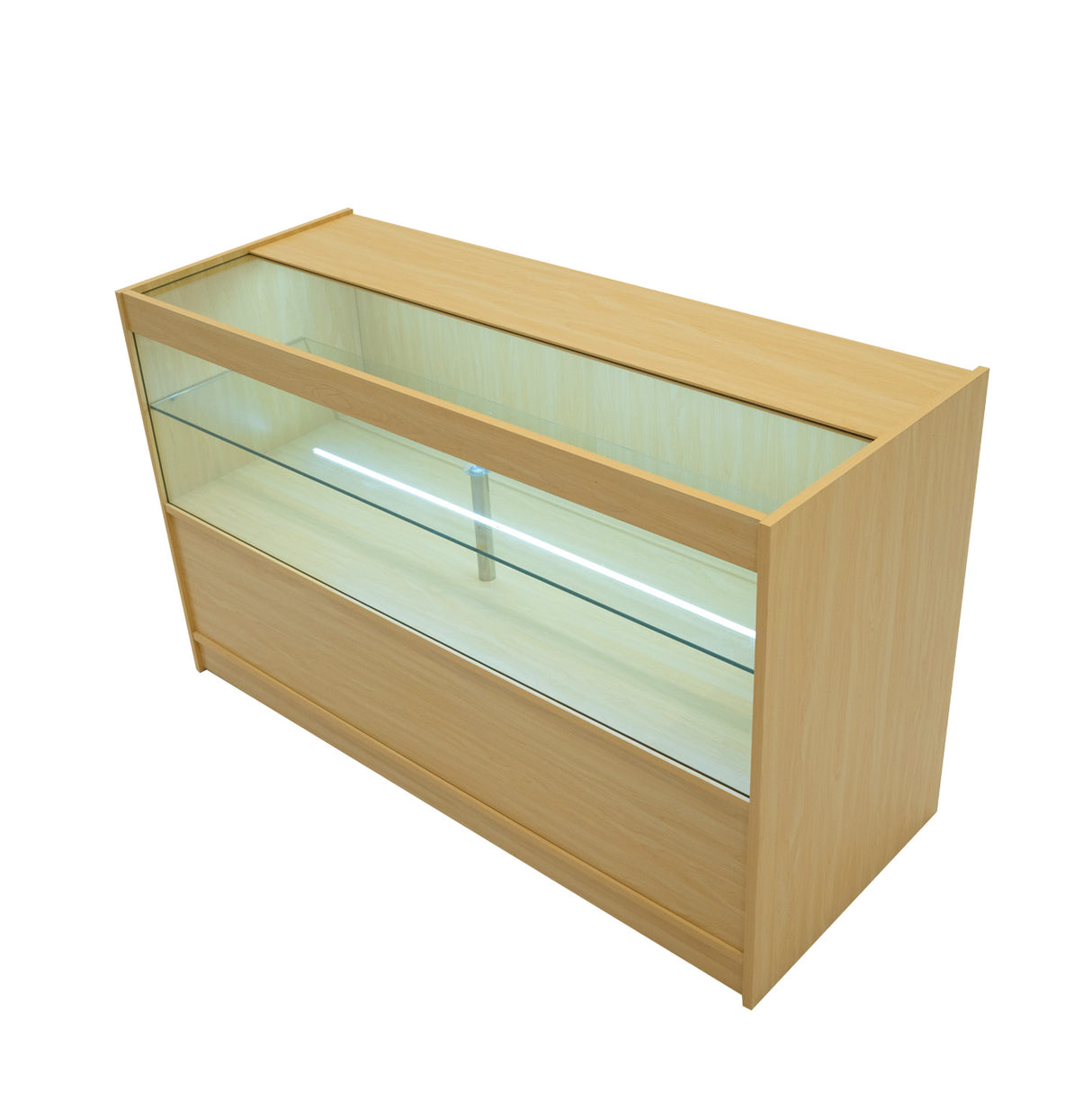 Conjunto de Balcões Comerciais com Luz LED "ADONIS" CM60 + B1500 + C1500 – cor Maple