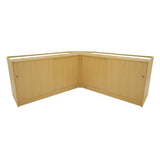 Conjunto de Balcões Comerciais com Luz LED  "TRITON" CM60 + K1500 + B1500 – cor Maple
