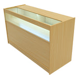 Conjunto de Balcões Comerciais com Luz LED  "TRITON" CM60 + K1500 + B1500 – cor Maple