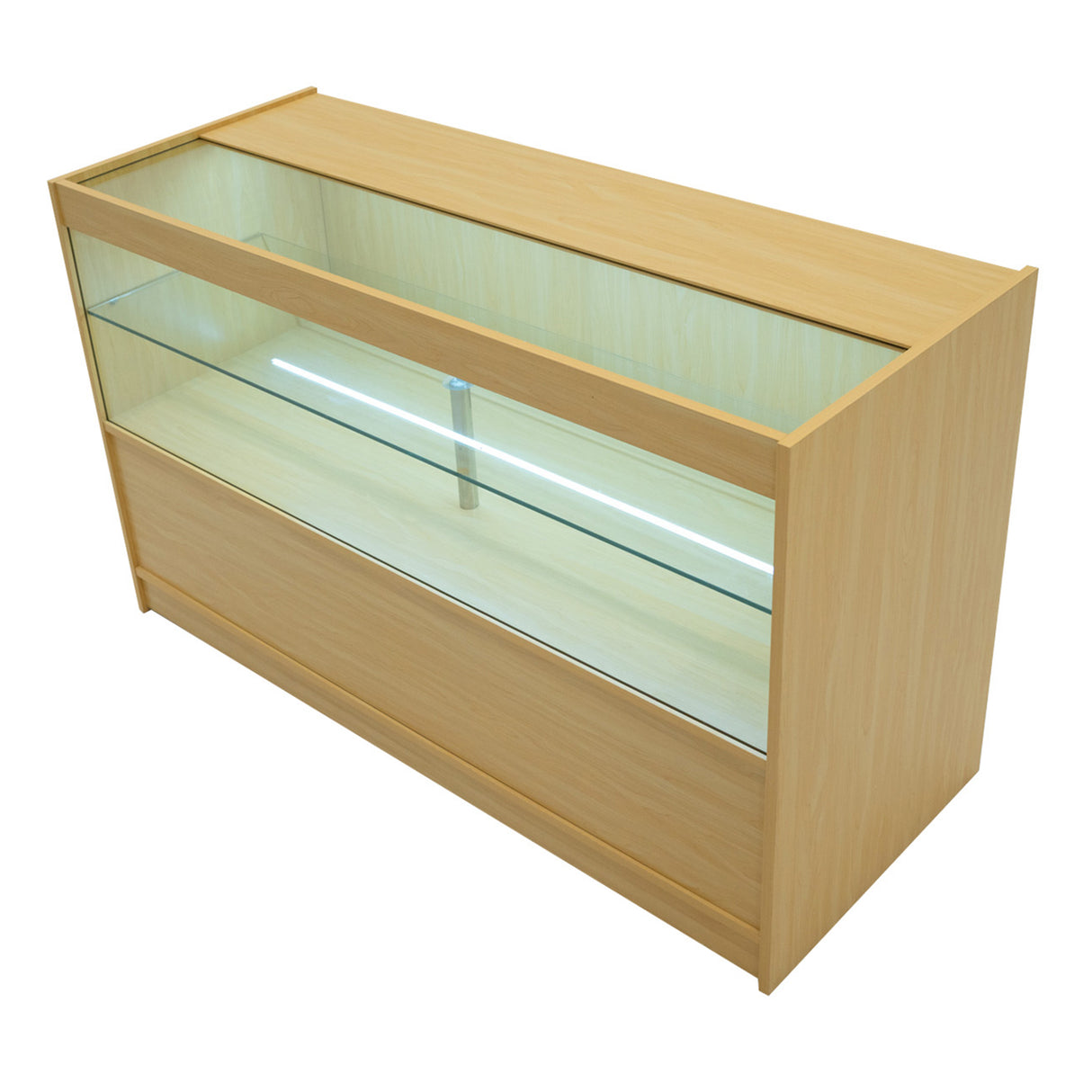 Conjunto de Balcões Comerciais com Luz LED "HERA" CM60 + K1500 + C1500 – cor Maple