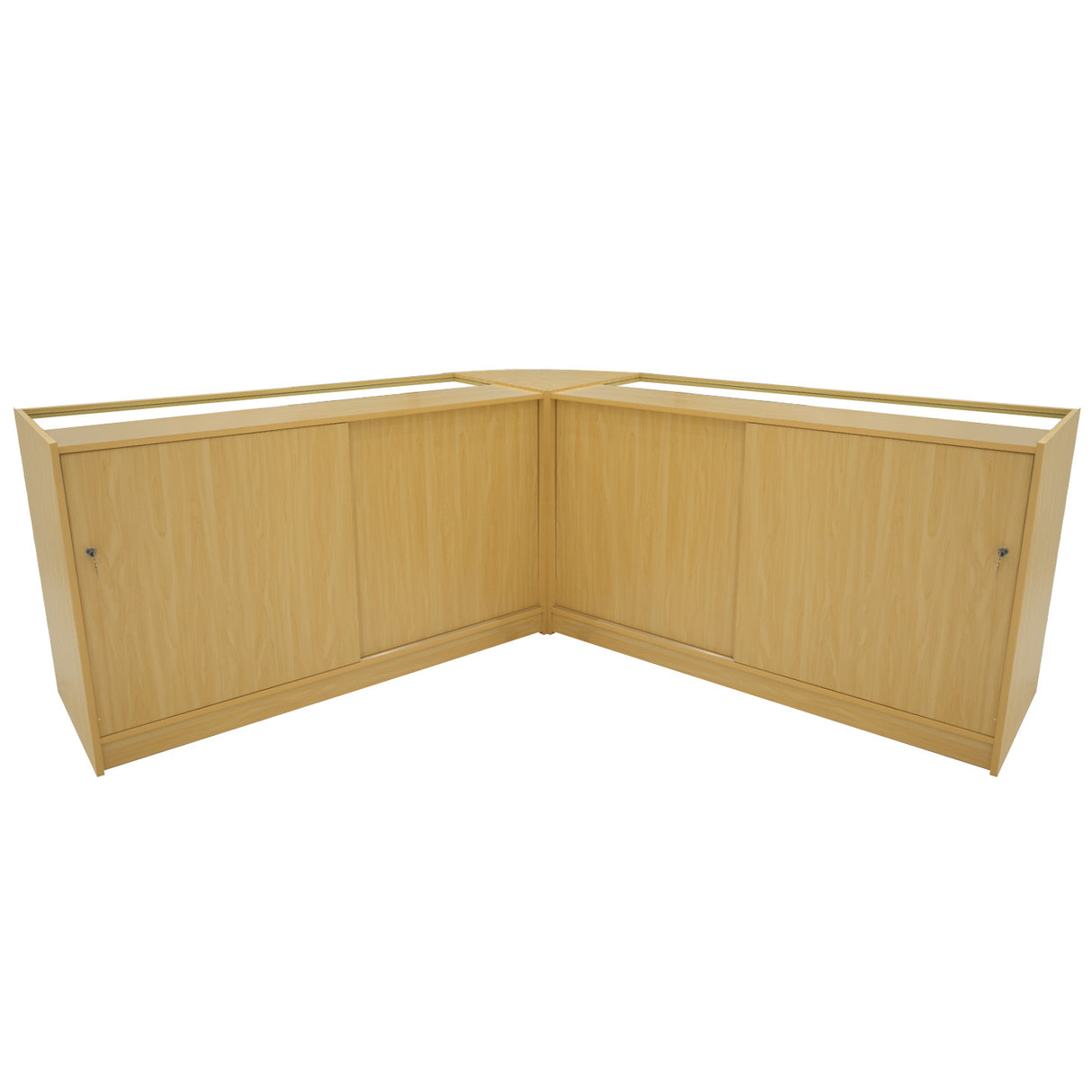 Conjunto de Balcões Comerciais com Luz LED "THESEUS" LM60+ 2x B1500 – cor Maple