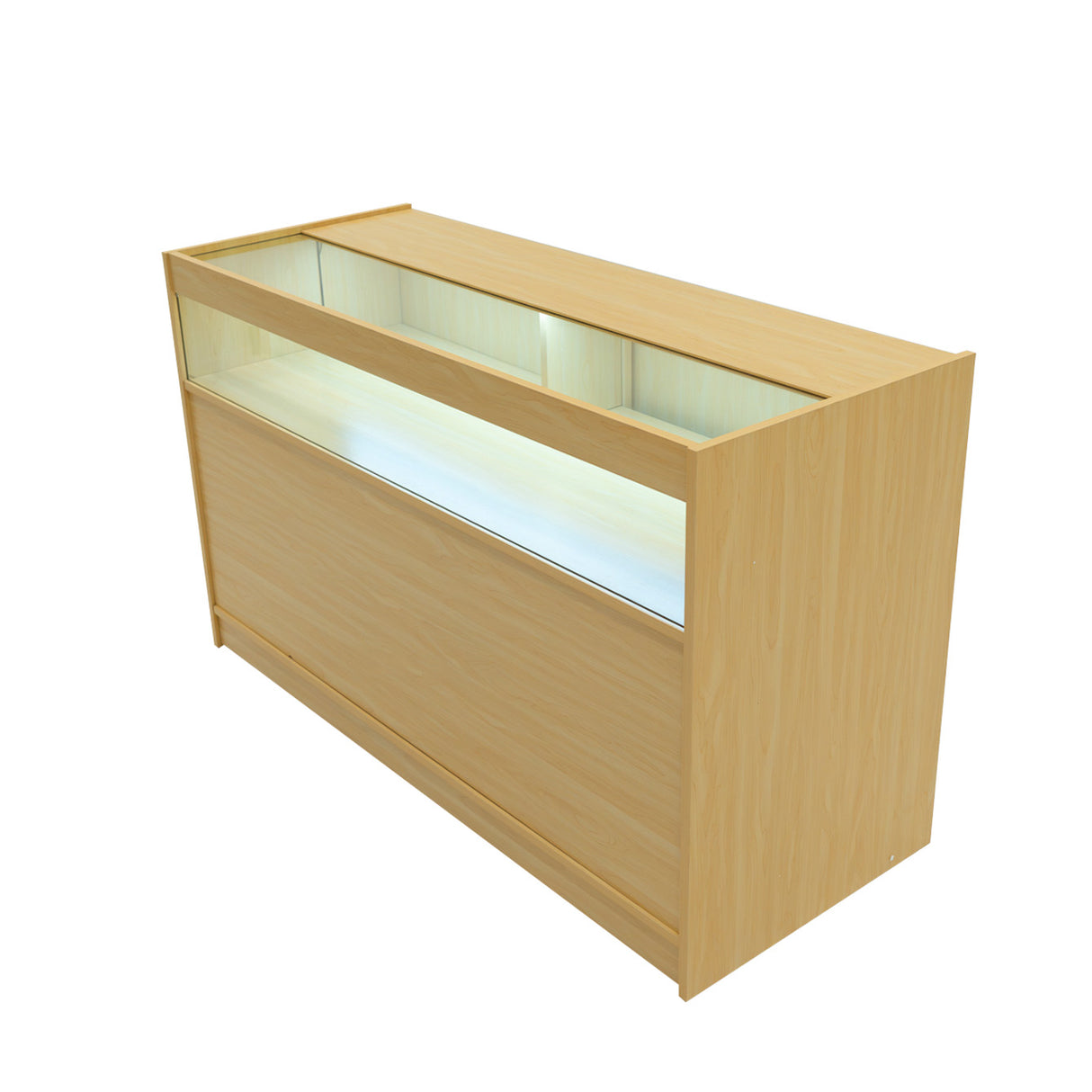 Conjunto de Balcões Comerciais com Luz LED "THESEUS" LM60+ 2x B1500 – cor Maple