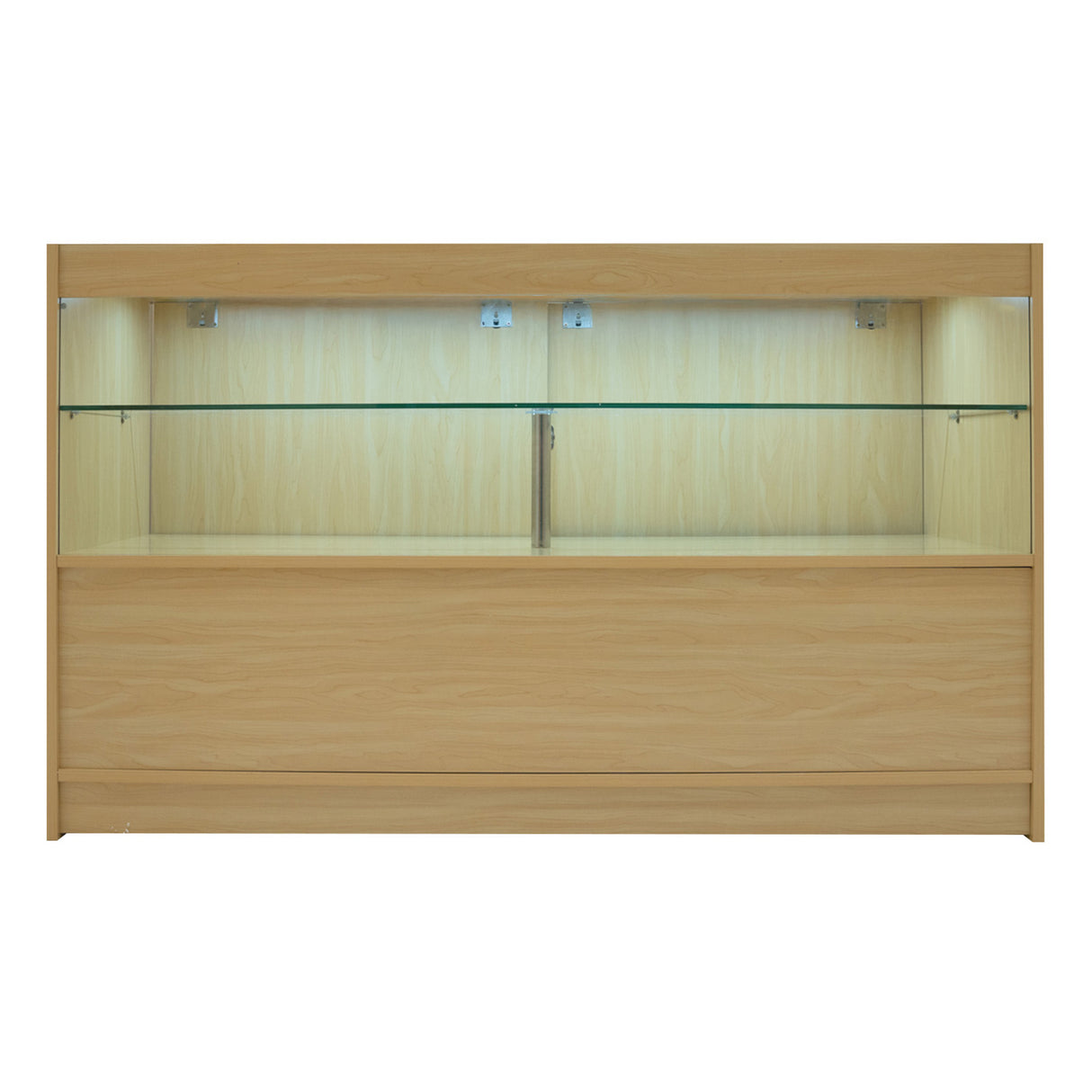 Conjunto de Balcões Comerciais com Luz LED "ANDROMEDA" LM60+ 2x C1500 – cor Maple
