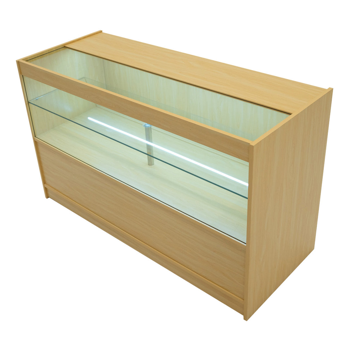 Conjunto de Balcões Comerciais com Luz LED "HARMONIA" LM60 + B1500 + C1500 – cor Maple