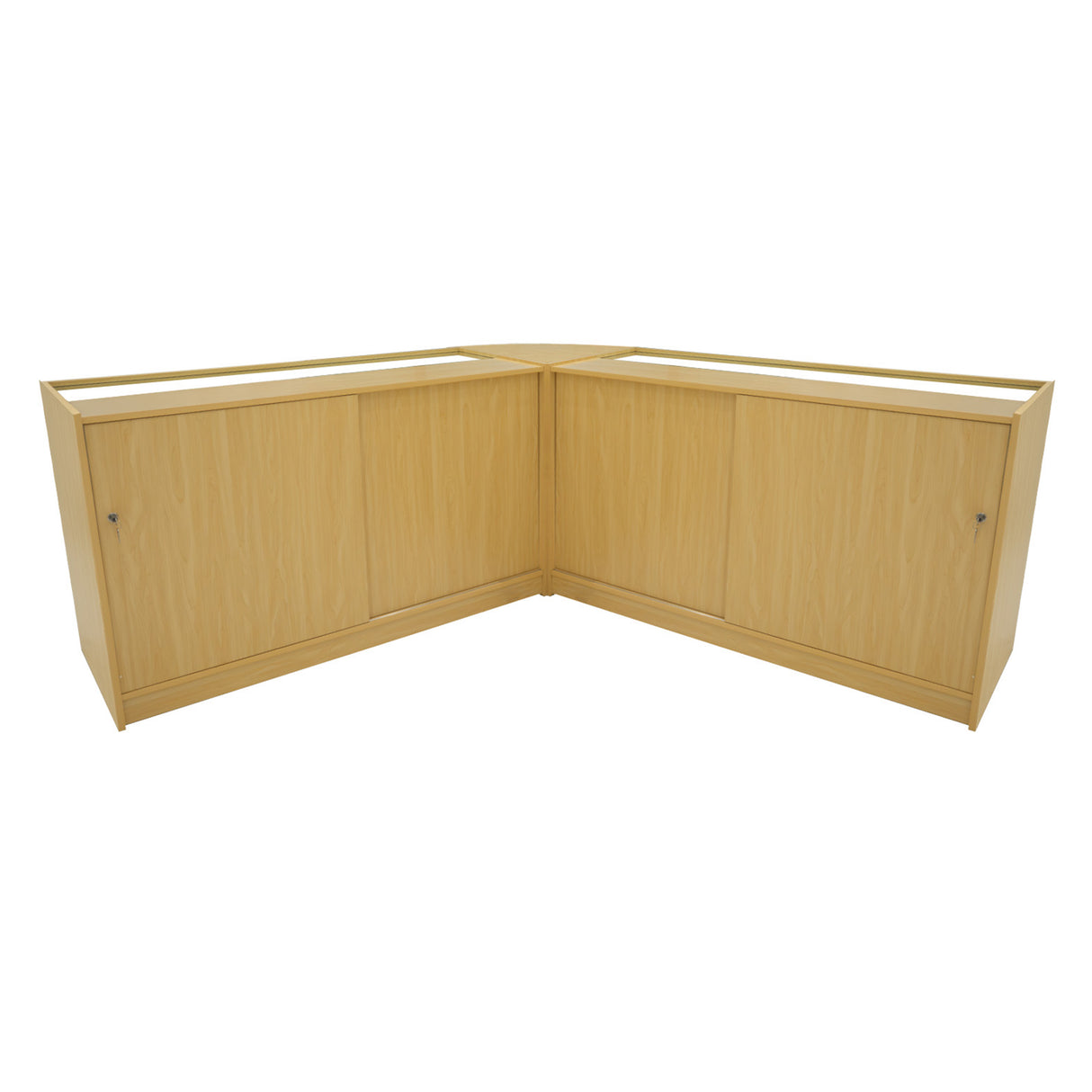Conjunto de Balcões Comerciais com Luz LED  "DEMETER" LM60 + K1500 + B1500 – cor Maple