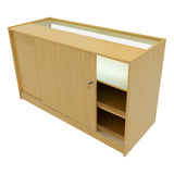 Conjunto de Balcões Comerciais com Luz LED "LUNA" CM60 + 2xB1500 + TB60 – cor Maple