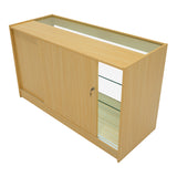 Conjunto de Balcões Comerciais com Luz LED "POLARIS" CM60 + B1500 + K1500 + TB60 – cor Maple