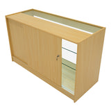 Conjunto de Balcões Comerciais com Luz LED "VEGA" CM60 + K1500 + C1500 + TB60 – cor Maple