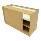 Conjunto de Balcões Comerciais com Luz LED "SAGITTARIUS " LM60 + 2xB1500 + TB60 – cor Maple