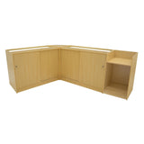 Conjunto de Balcões Comerciais com Luz LED "ASTRO" LM60 + 2xK1500 + TB60 – cor Maple