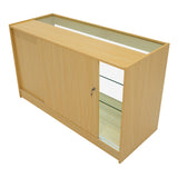 Conjunto de Balcões Comerciais com Luz LED "THEIA" LM60 + K1500 + C1500 + TB60 – cor Maple