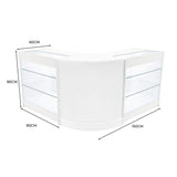 Conjunto de Balcões Comerciais com Luz LED "HELIOS" CM60+ 2x K900 – cor Branco