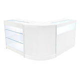 Conjunto de Balcões Comerciais com Luz LED  "TRITON" CM60 + K900 + B900 – cor Branco