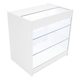 Conjunto de Balcões Comerciais com Luz LED  "TRITON" CM60 + K900 + B900 – cor Branco