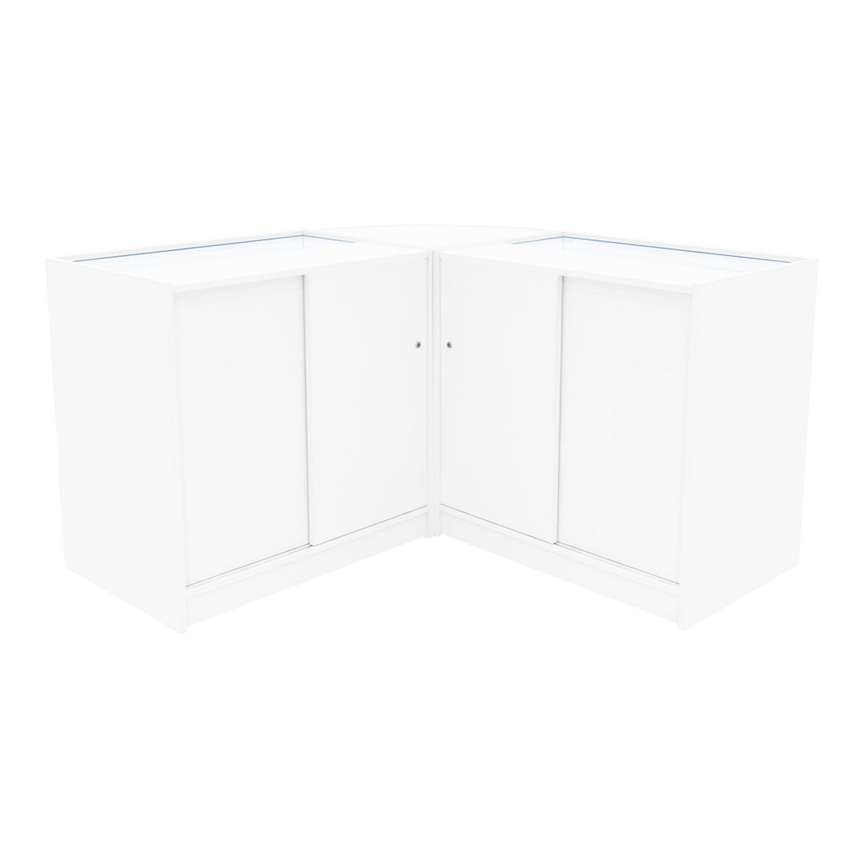 Conjunto de Balcões Comerciais com Luz LED "ANDROMEDA" LM60 +  2x C900 – cor Branco