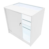 Conjunto de Balcões Comerciais com Luz LED  "DEMETER" LM60 + K900 + B900 – cor Branco