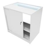 Conjunto de Balcões Comerciais com Luz LED  "CALLIOPE" LM60 + K900 + C900 – cor Branco