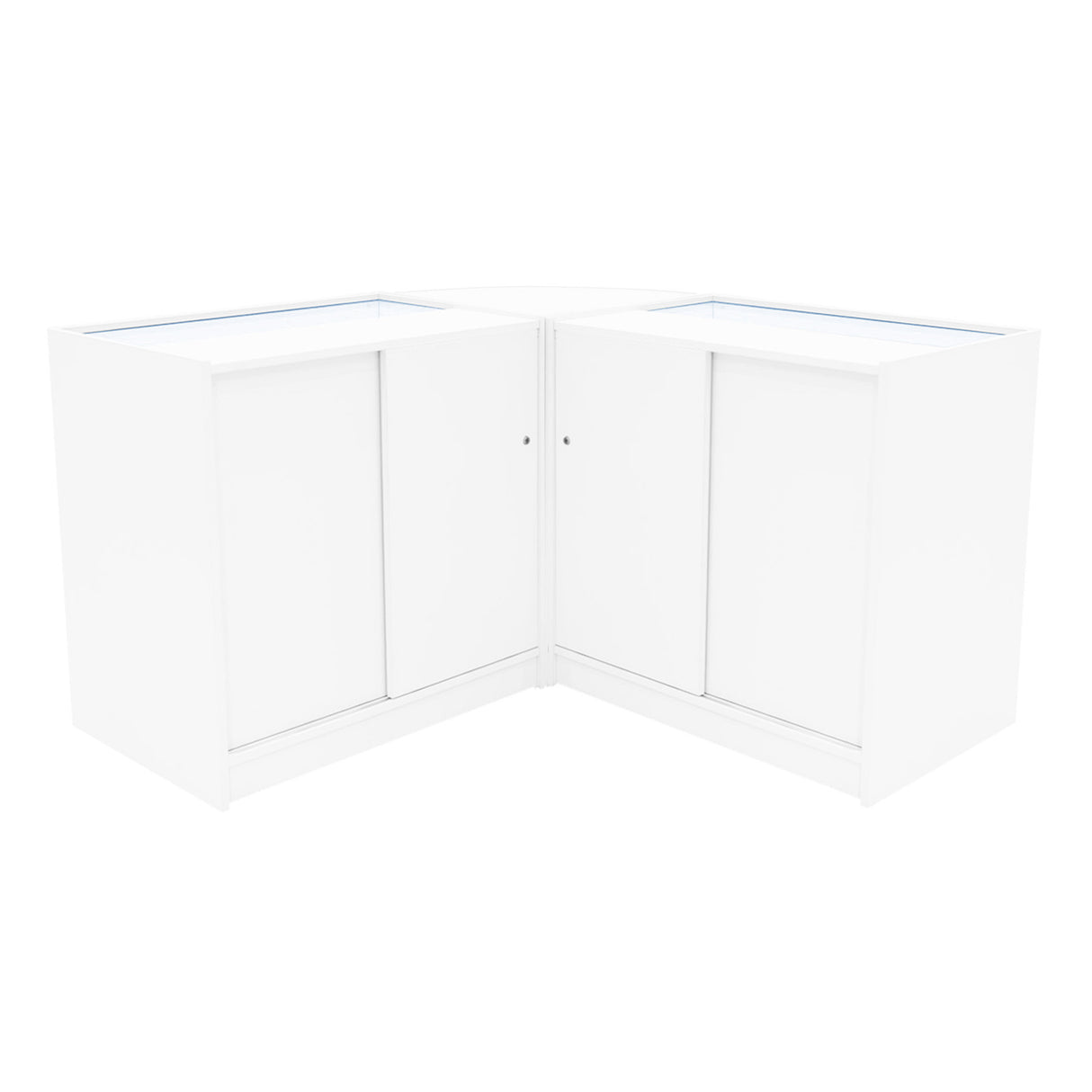 Conjunto de Balcões Comerciais com Luz LED  "CALLIOPE" LM60 + K900 + C900 – cor Branco