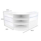 Conjunto de Balcões Comerciais com Luz LED  "CALLIOPE" LM60 + K900 + C900 – cor Branco
