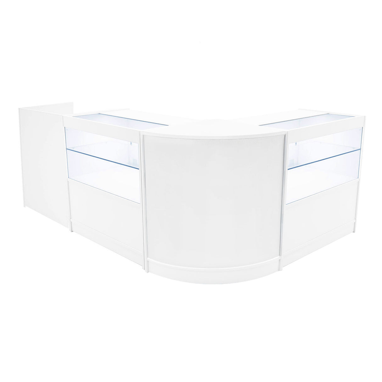Conjunto de Balcões Comerciais com Luz LED "PHOENIX" CM60 + 2xC900 + TB60 – cor Branco